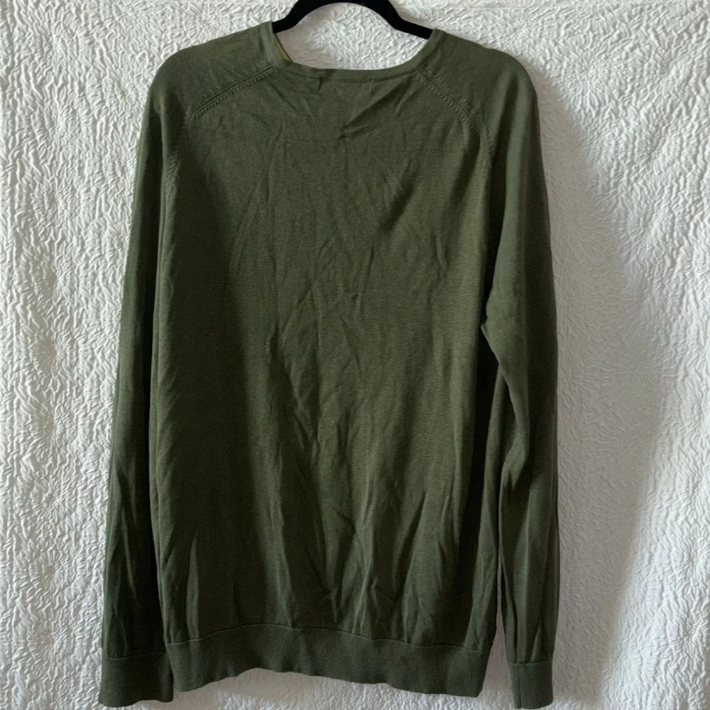 H&H Silk Cotton Blend V-Neck Long Sleeve Sweater